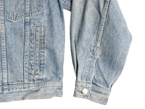 90s バナナリパブリック デニム ジャケット メンズ L / 90年代 オールド BANANA REPUBLIC ジージャン ブルゾン ジャンパー 襟 本革 レザー