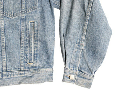 90s バナナリパブリック デニム ジャケット メンズ L / 90年代 オールド BANANA REPUBLIC ジージャン ブルゾン ジャンパー 襟 本革 レザー