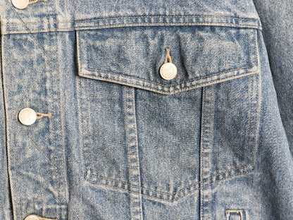 90s バナナリパブリック デニム ジャケット メンズ L / 90年代 オールド BANANA REPUBLIC ジージャン ブルゾン ジャンパー 襟 本革 レザー