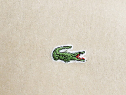 70s ラコステ Vネック ベロア トップ L 小さめ メンズ S レディース M 程 古着 ヴィンテージ IZOD LACOSTE 糸巻タグ ワンポイント チルデン