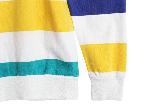 80s USA製 ウールリッチ ボーダー 長袖 Tシャツ メンズ S レディース M 程/ ヴィンテージ Woolrich  ロンT ラガーシャツ 素材 マルチカラー