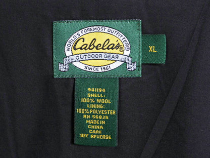 90s カベラス ヘンリーネック 迷彩 ウール ニット セーター メンズ XL 古着 オールド Cabelas アウトドア ライナー付き 大きいサイズ カモ