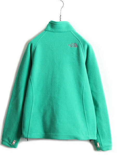 ■ ノースフェイス フルジップ フリース ジャケット ( レディース M ) 古着 The North Face アウトドア ブルゾン ジャンパー ワンポイント