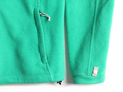 ■ ノースフェイス フルジップ フリース ジャケット ( レディース M ) 古着 The North Face アウトドア ブルゾン ジャンパー ワンポイント