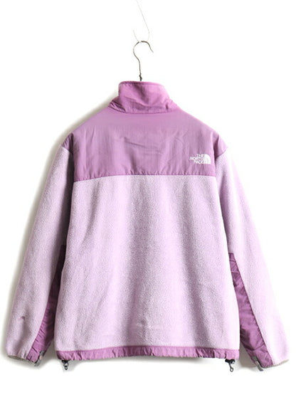 ■ ノースフェイス デナリ ジャケット レディース M / 古着 The North Face DENALI フルジップ フリース ナイロン 切替 ブルゾン パープル