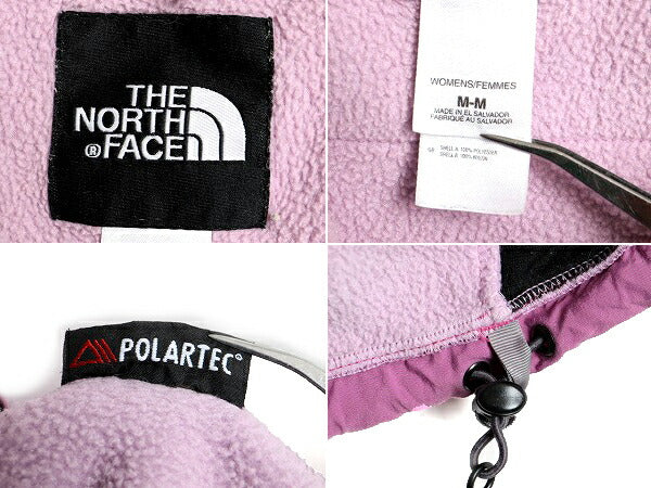 ■ ノースフェイス デナリ ジャケット レディース M / 古着 The North Face DENALI フルジップ フリース ナイロン 切替 ブルゾン パープル