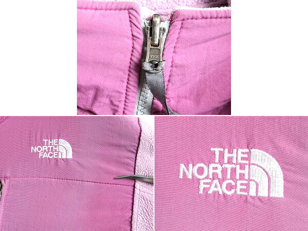 ■ ノースフェイス デナリ ジャケット レディース M / 古着 The North Face DENALI フルジップ フリース ナイロン 切替 ブルゾン パープル