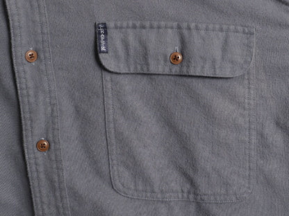 80s チャップス ラルフローレン フランネル シャツ メンズ L 80年代 ヴィンテージ ポロ CHAPS 長袖シャツ ネルシャツ ポケット付き グレー