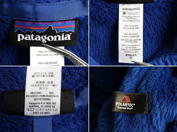 希少サイズ XS ■ 13年製 パタゴニア リツール スナップT プルオーバー ジャケット ( レディース ) 古着 Patagonia フリース ジャンパー 青