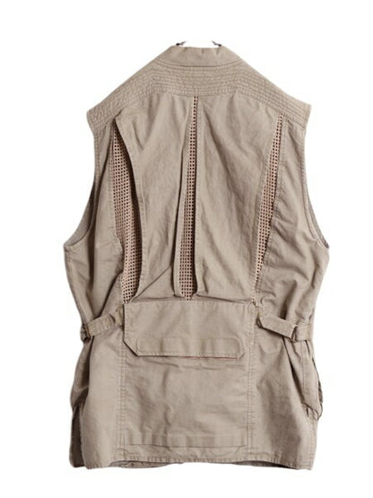 80s バナナリパブリック サファリ ベスト メンズ M 古着 ヴィンテージ BANANA REPUBLIC アウトドア ハンティング フィッシング 多ポケット