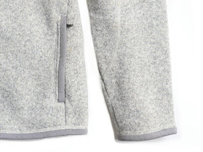 14年製 ■ パタゴニア ベターセーター ジャケット ( レディース L ) 古着 Patagonia フルジップ フリース ジャンパー ブルゾン 杢 灰 企業