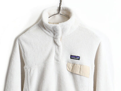 15年製 ■ パタゴニア リツール スナップT プルオーバー ジャケット ( レディース M ) 古着 Patagonia フリース ブルゾン ジャンパー 白