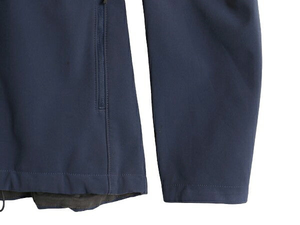 US企画 ノースフェイス APEX ソフトシェル ジャケット メンズ L / 古着 The North Face ストレッチ 裏 フリース ジャンパー フルジップ 紺
