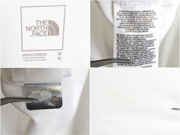 デッドストック ノースフェイス 両面 プリント 長袖 Tシャツ メンズ M / ロンT The North Face アウトドア ボックスロゴ バックプリント 白