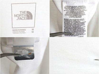 デッドストック ノースフェイス 両面 プリント 長袖 Tシャツ メンズ M / ロンT The North Face アウトドア ボックスロゴ バックプリント 白