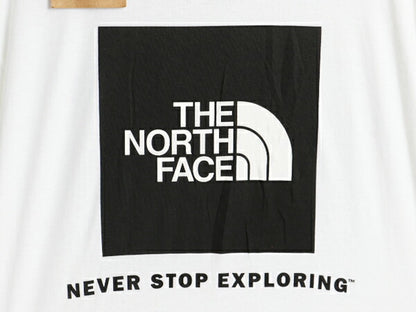 デッドストック ノースフェイス 両面 プリント 長袖 Tシャツ メンズ M / ロンT The North Face アウトドア ボックスロゴ バックプリント 白