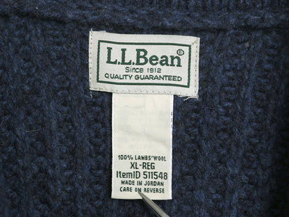 エルエルビーン ショールカラー ニット カーディガン メンズ XL / ラム ウール セーター 前開き ヘビーウェイト ポケット付き 大きいサイズ