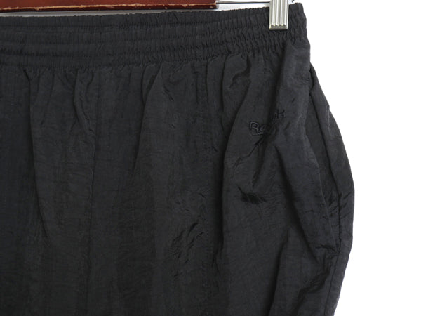 90s リーボック ナイロン パンツ メンズ M オールド ポケット付き イージーパンツ シャカシャカ ウォームアップ トレーニング ボトムス 黒