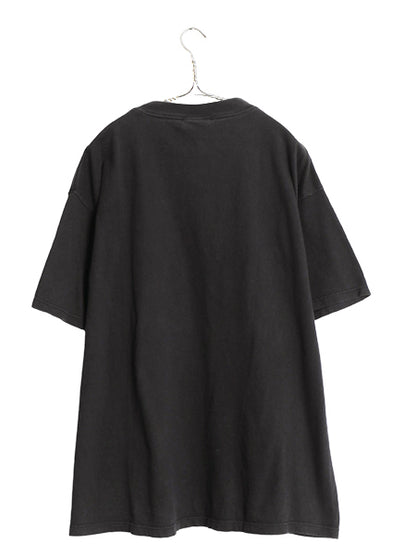 90s ディスカス 無地 半袖 Tシャツ メンズ XL 古着 オールド ヘビーウェイト コットン カットソー ワンポイント 大きいサイズ ブランク 黒