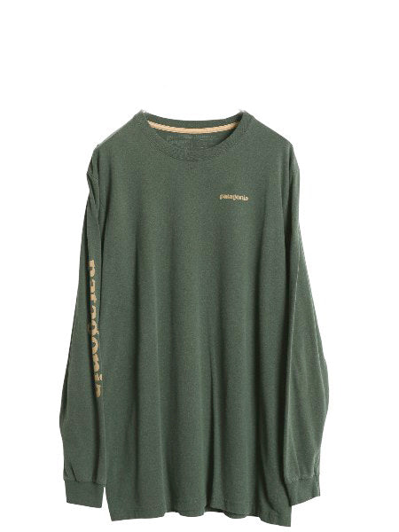 パタゴニア プリント 長袖 Tシャツ メンズ L / 19年製 アウトドア ロンT ロングスリーブ 袖プリント カットソー クルーネック ワンポイント