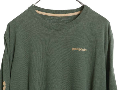 パタゴニア プリント 長袖 Tシャツ メンズ L / 19年製 アウトドア ロンT ロングスリーブ 袖プリント カットソー クルーネック ワンポイント