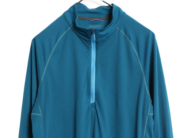 パタゴニア キャプリーン 長袖 Tシャツ メンズ M 古着 18年製 アウトドア ハーフジップ ロンT ハイネック ストレッチ インナー カットソー