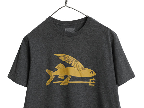 パタゴニア プリント 半袖 Tシャツ メンズ M / 17年製 アウトドア フライング フィッシュ グラフィック アート イラスト カットソー 濃灰 
