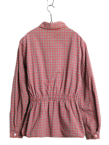 50s 60s ★ ホワイトスタッグ コットン リバーシブル ジャケット メンズ S レディース M / 古着 ヴィンテージ チェック 赤 無地 フルジップ