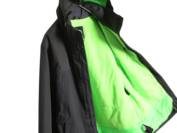 US企画 ノースフェイス HYVENT 中綿 ナイロン マウンテンパーカー ジャケット メンズ M フルジップ ブルゾン マンパ 裏フリース 脱着フード