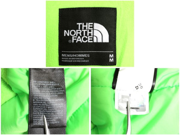 US企画 ノースフェイス HYVENT 中綿 ナイロン マウンテンパーカー ジャケット メンズ M フルジップ ブルゾン マンパ 裏フリース 脱着フード