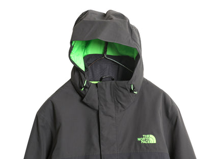 US企画 ノースフェイス HYVENT 中綿 ナイロン マウンテンパーカー ジャケット メンズ M フルジップ ブルゾン マンパ 裏フリース 脱着フード
