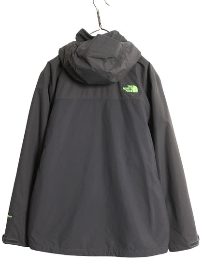 US企画 ノースフェイス HYVENT 中綿 ナイロン マウンテンパーカー ジャケット メンズ M フルジップ ブルゾン マンパ 裏フリース 脱着フード