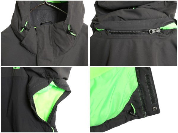 US企画 ノースフェイス HYVENT 中綿 ナイロン マウンテンパーカー ジャケット メンズ M フルジップ ブルゾン マンパ 裏フリース 脱着フード