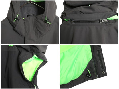 US企画 ノースフェイス HYVENT 中綿 ナイロン マウンテンパーカー ジャケット メンズ M フルジップ ブルゾン マンパ 裏フリース 脱着フード