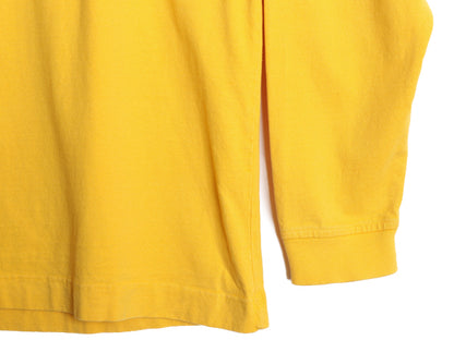 90s オールド ギャップ タートルネック 長袖 Tシャツ メンズ M ロンT ラガーシャツ 素材 ヘビーウェイト コットン ロングスリーブ 無地 黄
