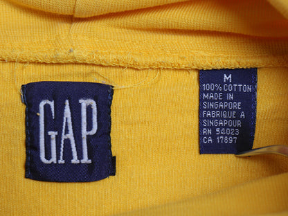 90s オールド ギャップ タートルネック 長袖 Tシャツ メンズ M ロンT ラガーシャツ 素材 ヘビーウェイト コットン ロングスリーブ 無地 黄