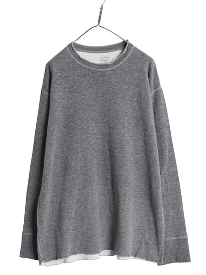 エルエルビーン 長袖 Tシャツ メンズ XL / ロンT アンダーシャツ ロングスリーブ カットソー インナー 2レイヤー 厚手 無地 大きいサイズ