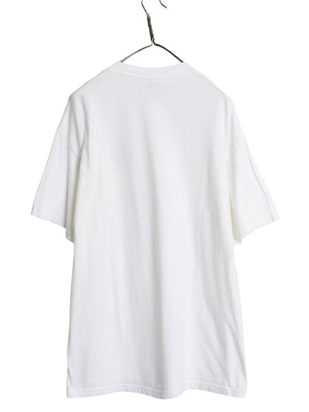 90s 企業 プリント Tシャツ メンズ XL / オールド 当時物 イラスト グラフィック キャラクター 犬 ドッグ アニマル 大きいサイズ ホワイト