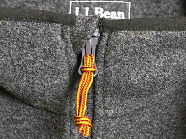 エルエルビーン フリース ベスト メンズ XL 古着 アウトドア 重ね着 前開き フルジップ ハイネック ワンポイント 大きいサイズ シンプル 灰