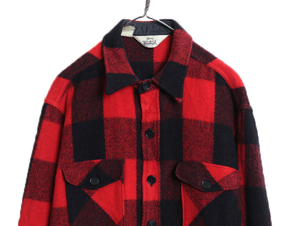 70s USA製 ウールリッチ ブロック チェック CPO ウール シャツ メンズ XL / ヴィンテージ ジャケット バッファロー ツートン 大きいサイズ