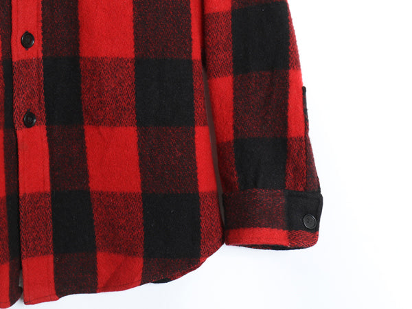 70s USA製 ウールリッチ ブロック チェック CPO ウール シャツ メンズ XL / ヴィンテージ ジャケット バッファロー ツートン 大きいサイズ