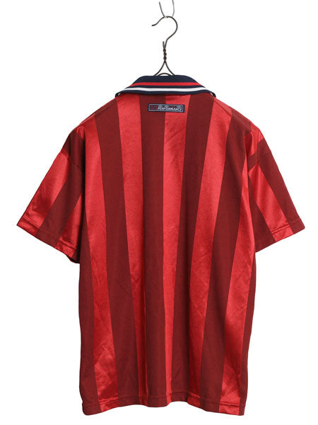 90s ☆ アンブロ イングランド代表 サッカー ユニフォーム メンズ XS / オールド 98 当時物 フットボール シャツ ナショナル アウェイ 赤