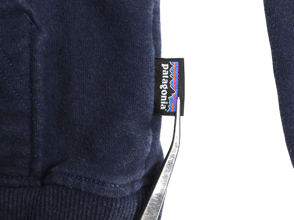 パタゴニア プリント スウェット フード パーカー メンズ S / 20年製 トレーナー ストレッチ 裏起毛 プルオーバー ヘビーウェイト ネイビー