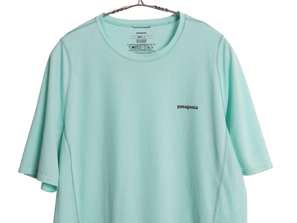 パタゴニア キャプリーン 半袖 Tシャツ メンズ L 古着 / 14年製 アウトドア ストレッチ インナー カットソー アンダーシャツ ワンポイント