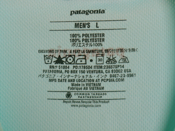 パタゴニア キャプリーン 半袖 Tシャツ メンズ L 古着 / 14年製 アウトドア ストレッチ インナー カットソー アンダーシャツ ワンポイント