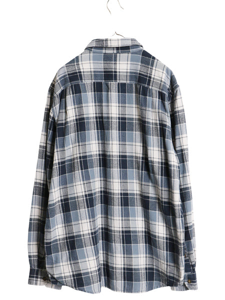 US企画 カーハート 長袖 ボタンダウン フランネル シャツ メンズ L / チェック RELAXED FIT コットン ネルシャツ ワーク 廃盤 マルチカラー
