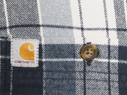 US企画 カーハート 長袖 ボタンダウン フランネル シャツ メンズ L / チェック RELAXED FIT コットン ネルシャツ ワーク 廃盤 マルチカラー