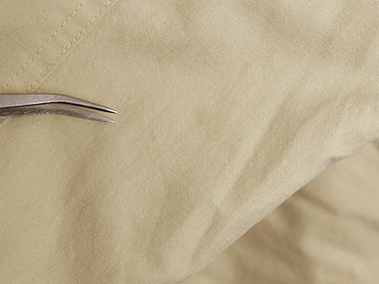 90s エルエルビーン ハンティング ジャケット レディース S / オールド コットン カバーオール ハーフ コート 襟 本革 レザー ワンポイント