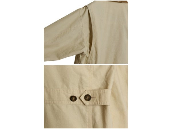 90s エルエルビーン ハンティング ジャケット レディース S / オールド コットン カバーオール ハーフ コート 襟 本革 レザー ワンポイント