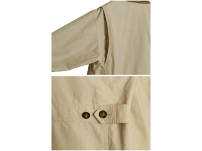 90s エルエルビーン ハンティング ジャケット レディース S / オールド コットン カバーオール ハーフ コート 襟 本革 レザー ワンポイント